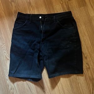 Black wrangler Jorts. Jean shorts.